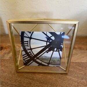 UMBRA Prisma Brass-Colored Photo Frame Display to Float 4" x 4" Image